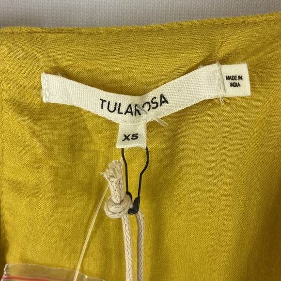 TULAROSA Khyla Midi Dress in Mustard Yellow Size XS - Picture 5 of 8